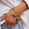 Jewelry Alloy Heart Shape Exaggerated Electroplated Clavicle Chain Necklace