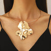 Jewelry Alloy Heart Shape Flower Hollow Retro Exaggerated Women's Short Necklace Collar