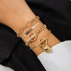 Jewelry Alloy Heart Shape Pendant Bracelet Hip Hop Punk Metal Style Electroplated