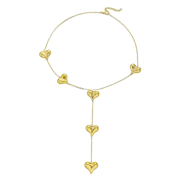 Jewelry Alloy Heart Shape Tassel Electroplated Sweater Chain Accessories For Women