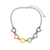 Jewelry Alloy Heart Shaped Geometric Handmade Electroplated Men's Necklace
