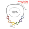 Jewelry Alloy Heart Shaped Geometric Handmade Electroplated Men's Necklace