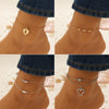 Jewelry Alloy Heart Shaped Women's Anklet Simple Fashion Bohemian Style