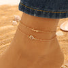 Jewelry Alloy Heart Shaped Women's Anklet Simple Fashion Bohemian Style