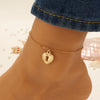 Jewelry Alloy Heart Shaped Women's Anklet Simple Fashion Bohemian Style