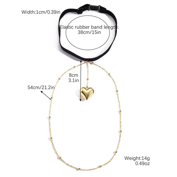 Jewelry Alloy Heart Thigh Chain Women's Bohemian Multilayer Elastic Rice Beads Style