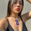 Jewelry Alloy Heartshaped Geometric Multilayer Tassel Pendant Necklace Electroplated