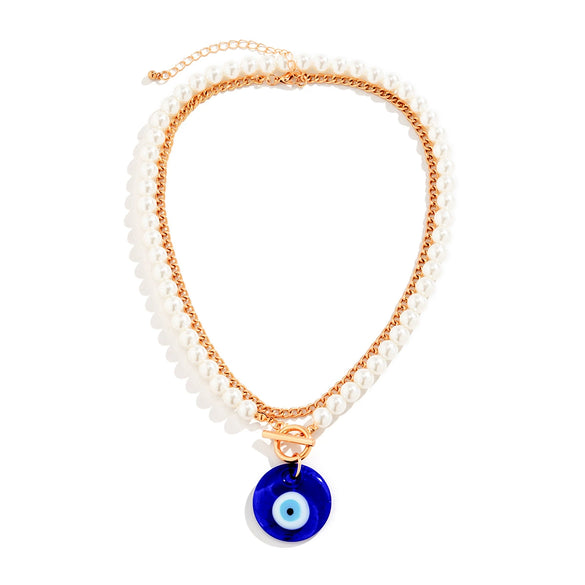 Jewelry Alloy Heartshaped Geometric Multilayer Tassel Pendant Necklace Electroplated