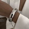 Jewelry Alloy Highend Irregular Round Spring Bracelet With Electroplating
