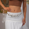 Jewelry Alloy Hollow Love Crescent Waist Chain Retro Style