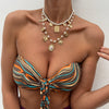 Jewelry Alloy Imitation Pearl Acrylic Butterfly Sunflower Heart Shape Geometric Clavicle Chain Electroplated