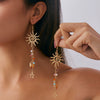 Jewelry Alloy Imitation Pearl Crystal Geometric Starfish Jellyfish Electroplated Earrings