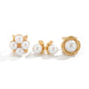 Jewelry Alloy Imitation Pearl Geometric Baroque Style Electroplating Ring Set