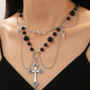 Jewelry Alloy Imitation Pearl Geometric Love Cross Butterfly Necklace For Women