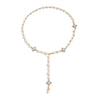 Jewelry Alloy Imitation Pearl Rhinestones Geometric Cross Chain Electroplated Necklace For Women