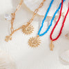 Jewelry Alloy Imitation Pearl Shell Ball Chain Multilayer Necklace With Animal Zodiac Pattern Electroplated For Women