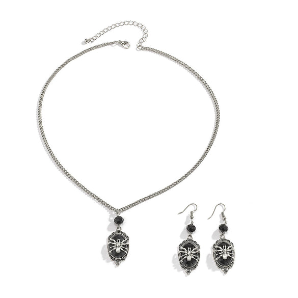 Jewelry Alloy Iron Chain Animal Zodiac Gothic Vintage Spider Pendant Electroplating Necklace For Women