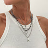 Jewelry Alloy Iron Chain Geometric Irregular Electroplating Clavicle Necklace For Women