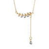 Jewelry Alloy Leaf Pendant O Chain Necklace Fashion Simple Women