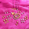 Jewelry Alloy Leather Rope Geometric Electroplating Women's Earrings Necklace Bracelet