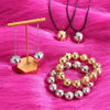 Jewelry Alloy Leather Rope Geometric Electroplating Women's Earrings Necklace Bracelet