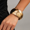 Jewelry Alloy Light Luxury Geometric Round Electroplated Spring Bracelet