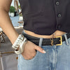 Jewelry Alloy Metal Pleated Irregular Trimming Spring Bracelet Ins Style Electroplated