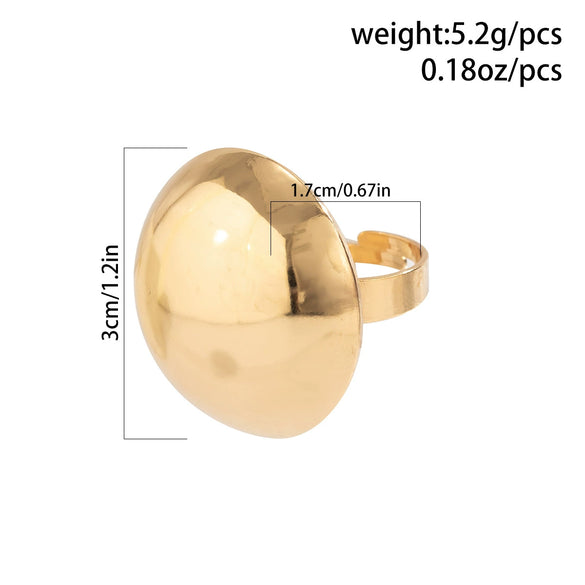 Jewelry Alloy Metal Ring With Geometric And Flower Pattern Electroplated For Women