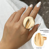 Jewelry Alloy Metal Ring With Geometric And Flower Pattern Electroplated For Women