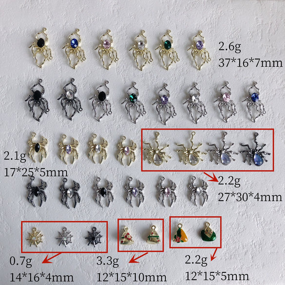 Jewelry Alloy Metallic Spider Exaggerated Funny Personality Environmental Protection