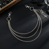 Jewelry Alloy Minimalist Style Diamondstudded Cross Pendant Multilayer Unisex Waist Chain With Multiple Circles And Lobster Clasp
