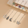Jewelry Alloy Multistar Moon Tassel Conch Butterfly Long Gravel Hair Chain Electroplated For Women
