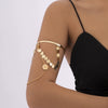 Jewelry Alloy Open Metal Chain Bracelet Geometric Retro Portraits Sequins U Shaped Tassel Electroplated For Women