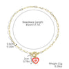 Jewelry Alloy Pearl Chain Heart Bow Geometric Sweet Style Electroplating Valentine's Day Women's Bracelet Necklace