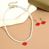 Jewelry Alloy Pearl Chain Heart Bow Geometric Sweet Style Electroplating Valentine's Day Women's Bracelet Necklace
