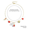 Jewelry Alloy Pearl Chain Heart Bow Geometric Sweet Style Electroplating Valentine's Day Women's Bracelet Necklace