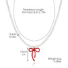 Jewelry Alloy Pearl Chain Heart Bow Geometric Sweet Style Electroplating Valentine's Day Women's Bracelet Necklace