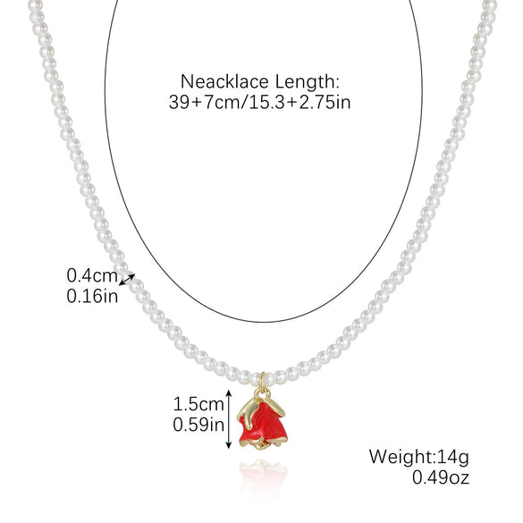 Jewelry Alloy Pearl Chain Heart Bow Geometric Sweet Style Electroplating Valentine's Day Women's Bracelet Necklace