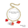 Jewelry Alloy Pearl Chain Heart Bow Geometric Sweet Style Electroplating Valentine's Day Women's Bracelet Necklace