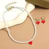 Jewelry Alloy Pearl Chain Heart Bow Geometric Sweet Style Electroplating Valentine's Day Women's Bracelet Necklace