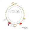 Jewelry Alloy Pearl Chain Heart Bow Geometric Sweet Style Electroplating Valentine's Day Women's Bracelet Necklace
