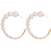 Jewelry Alloy Pearl Geometric Irregular Electroplated Earrings