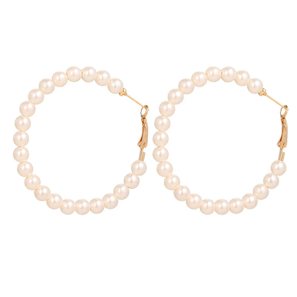 Jewelry Alloy Pearl Geometric Irregular Electroplated Earrings