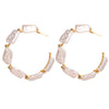 Jewelry Alloy Pearl Geometric Irregular Electroplated Earrings