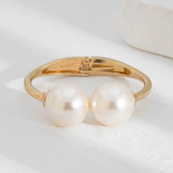 Jewelry Alloy Pearl Highend Geometric Electroplated Multilayer Rebound Bracelet