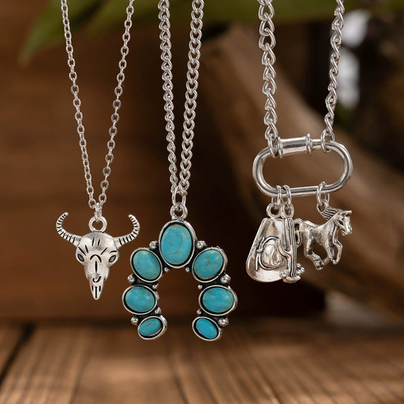 Jewelry Alloy Pendant Necklace Retro Animal Zodiac Electroplating Clavicle Chain For Women