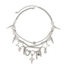 Jewelry Alloy Pendant Necklace With Fivepointed Star Geometric Pattern And Electroplating Treatment Iron Chain Acrylic Beads And Gravel