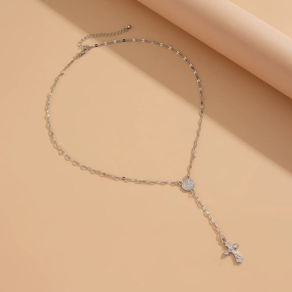 Jewelry Alloy Pendant Necklace With Geometric Pattern Copper Chain Electroplated For Women