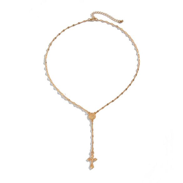 Jewelry Alloy Pendant Necklace With Geometric Pattern Copper Chain Electroplated For Women