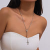 Jewelry Alloy Pendant Necklace With Geometric Pattern Copper Chain Electroplated For Women